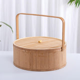 Maxbell Handwoven Bamboo Basket Box Gift Wrapping Basket for Backyard Festival Bread