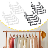 Maxbell 10x Space Saving Hangers Closet Organizer and Storage for Organization Pants Black