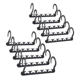 Maxbell 10x Space Saving Hangers Closet Organizer and Storage for Organization Pants Black