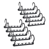 Maxbell 10x Space Saving Hangers Closet Organizer and Storage for Organization Pants Black