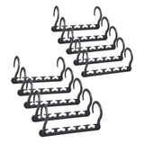 Maxbell 10x Space Saving Hangers Closet Organizer and Storage for Organization Pants Black