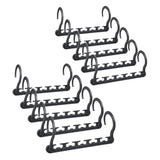 Maxbell 10x Space Saving Hangers Closet Organizer and Storage for Organization Pants Black