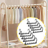 Maxbell 10x Space Saving Hangers Closet Organizer and Storage for Organization Pants Black