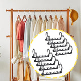 Maxbell 10x Space Saving Hangers Closet Organizer and Storage for Organization Pants Black