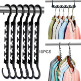 Maxbell 10x Space Saving Hangers Closet Organizer and Storage for Organization Pants Black
