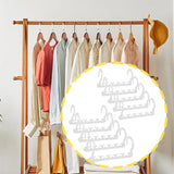Maxbell 10x Space Saving Hangers Closet Organizer and Storage for Organization Pants White