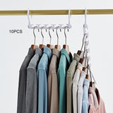 Maxbell 10x Space Saving Hangers Closet Organizer and Storage for Organization Pants White