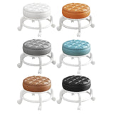 Maxbell 360° Rotating Low Roller Seat Stool Low Noise for Kitchen Barber Shop Office white