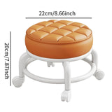Maxbell 360° Rotating Low Roller Seat Stool Low Noise for Kitchen Barber Shop Office orange