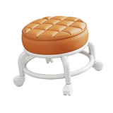 Maxbell 360° Rotating Low Roller Seat Stool Low Noise for Kitchen Barber Shop Office orange