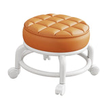 Maxbell 360° Rotating Low Roller Seat Stool Low Noise for Kitchen Barber Shop Office orange