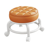 Maxbell 360° Rotating Low Roller Seat Stool Low Noise for Kitchen Barber Shop Office orange