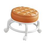 Maxbell 360° Rotating Low Roller Seat Stool Low Noise for Kitchen Barber Shop Office orange