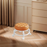 Maxbell 360° Rotating Low Roller Seat Stool Low Noise for Kitchen Barber Shop Office orange