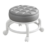 Maxbell 360° Rotating Low Roller Seat Stool Low Noise for Kitchen Barber Shop Office gray