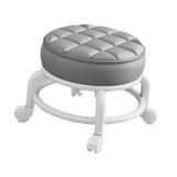 Maxbell 360° Rotating Low Roller Seat Stool Low Noise for Kitchen Barber Shop Office gray