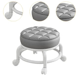 Maxbell 360° Rotating Low Roller Seat Stool Low Noise for Kitchen Barber Shop Office gray