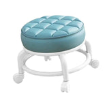 Maxbell 360° Rotating Low Roller Seat Stool Low Noise for Kitchen Barber Shop Office blue
