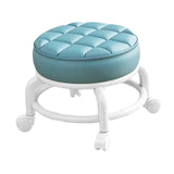 Maxbell 360° Rotating Low Roller Seat Stool Low Noise for Kitchen Barber Shop Office blue