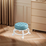 Maxbell 360° Rotating Low Roller Seat Stool Low Noise for Kitchen Barber Shop Office blue