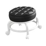 Maxbell 360° Rotating Low Roller Seat Stool Low Noise for Kitchen Barber Shop Office black