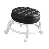 Maxbell 360° Rotating Low Roller Seat Stool Low Noise for Kitchen Barber Shop Office black