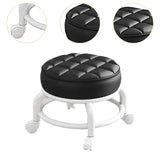 Maxbell 360° Rotating Low Roller Seat Stool Low Noise for Kitchen Barber Shop Office black