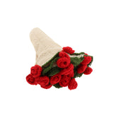 Maxbell Hand Knitting Flower Bouquet Blanket Home Decoration for Birthday Party Gift Beige