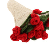 Maxbell Hand Knitting Flower Bouquet Blanket Home Decoration for Birthday Party Gift Beige