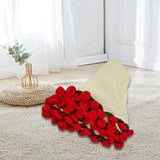 Maxbell Hand Knitting Flower Bouquet Blanket Home Decoration for Birthday Party Gift Beige