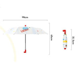 Maxbell Sun Umbrella Portable 8 Ribs Rain Umbrella for Beach Outdoor Activities Trip Blue Colorful Dots
