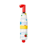 Maxbell Sun Umbrella Portable 8 Ribs Rain Umbrella for Beach Outdoor Activities Trip Blue Colorful Dots