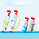 Maxbell Sun Umbrella Portable 8 Ribs Rain Umbrella for Beach Outdoor Activities Trip Blue Colorful Dots