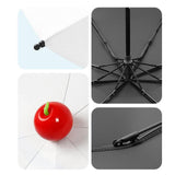 Maxbell Sun Umbrella Portable 8 Ribs Rain Umbrella for Beach Outdoor Activities Trip Blue Colorful Dots