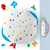 Maxbell Sun Umbrella Portable 8 Ribs Rain Umbrella for Beach Outdoor Activities Trip Letters