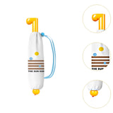 Maxbell Sun Umbrella Portable 8 Ribs Rain Umbrella for Beach Outdoor Activities Trip Coffee Striped