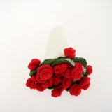 Maxbell Hand Knitting Flower Bouquet Blanket Home Decoration for Birthday Party Gift White