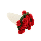 Maxbell Hand Knitting Flower Bouquet Blanket Home Decoration for Birthday Party Gift White