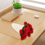 Maxbell Hand Knitting Flower Bouquet Blanket Home Decoration for Birthday Party Gift White