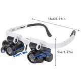 Maxbell Miniature Magnifying Glass Engraving Tool Telescopic Portable with LED Light