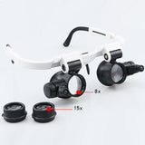 Maxbell Miniature Magnifying Glass Engraving Tool Telescopic Portable with LED Light