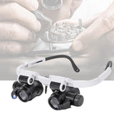 Maxbell Miniature Magnifying Glass Engraving Tool Telescopic Portable with LED Light