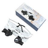 Maxbell Miniature Magnifying Glass Engraving Tool Telescopic Portable with LED Light