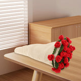 Maxbell Flower Bouquet Blanket Creative Crochet Blanket for Party Housewarming Gifts Beige