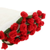 Maxbell Flower Bouquet Blanket Creative Crochet Blanket for Party Housewarming Gifts White