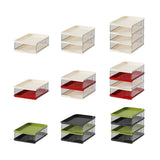 Maxbell Desktop File Sorter Organizer Desk Supplies Letter Organizer Document Holder White 2 Tier