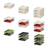Maxbell Desktop File Sorter Organizer Desk Supplies Letter Organizer Document Holder White 2 Tier