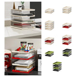 Maxbell Desktop File Sorter Organizer Desk Supplies Letter Organizer Document Holder White 2 Tier