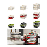 Maxbell Desktop File Sorter Organizer Desk Supplies Letter Organizer Document Holder White 2 Tier