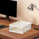 Maxbell Desktop File Sorter Organizer Desk Supplies Letter Organizer Document Holder White 2 Tier